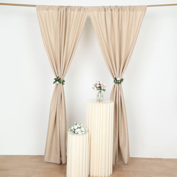 Versatile and Functional Nude Polyester Drapery Panels