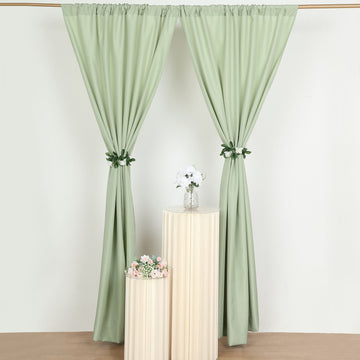 Create a Stunning Event Décor with Sage Green Polyester Drapery Panels