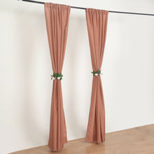2 Pack Terracotta (Rust) Polyester Divider Backdrop Curtains With Rod Pockets, Event Drapery Panels 