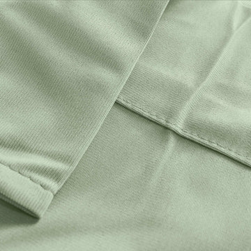 Invest in Quality and Safety with Flame Resistant Sage Green Scuba Polyester Curtain Panel