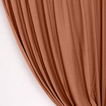 Terracotta (Rust) Scuba Polyester Backdrop Drape Curtains, Inherently Flame Resistant Divider Panels