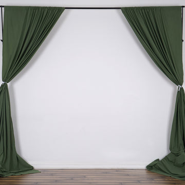 Experience Unmatched Style and Durability with Olive Green Scuba Polyester Curtain Panel