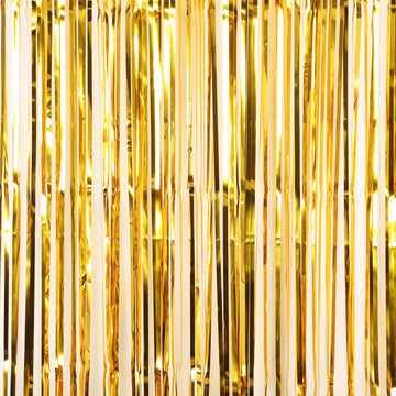 Create Unforgettable Moments with the Gold Metallic Tinsel Foil Fringe Doorway Curtain Party Backdrop