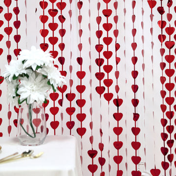 Add a Touch of Glamour with the Decorative Red Foil Curtain