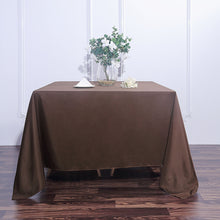 90 Inch Chocolate Square Polyester Tablecloth Seamless