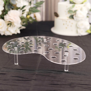 Clear 35-Slot Acrylic Ice Cream Cone Display Stand