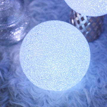 Color Changing LED Ball Light Centerpiece, Battery Operated Light Globe 10"