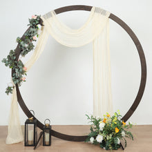 Cream Gauze Cheesecloth Draping Fabric Wedding Arch Decorations, Boho Arbor Long Curtain Panel 20ft