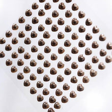 600 Pcs | Chocolate Heart Diamond Rhinestone DIY Stickers#whtbkgd