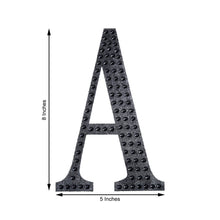 Decorative 8 Inch Black Rhinestone Alphabet Letter A Stickers 