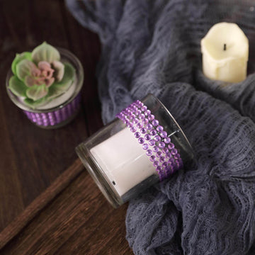 Lavender Lilac Stick-On Rhinestone Tape: Add Glamour to Your Event Decor