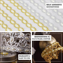 Oval Stick On Diamond Rhinestone Self Adhesive Gold Gems Stickers in 5 Strips