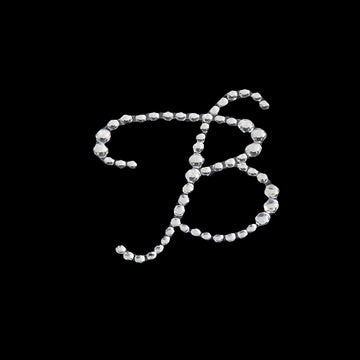 Create Memorable and Personalized Event Decor with Clear Rhinestone Monogram Letter B Jewel Sticker