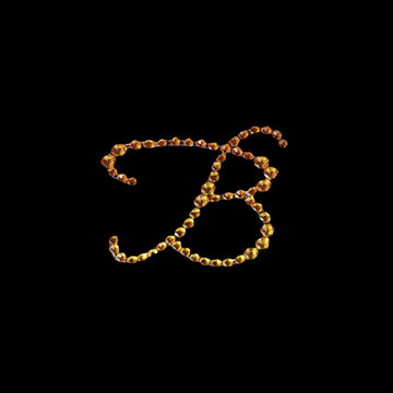 Add a Touch of Glamour to Your Crafts with Gold Rhinestone Monogram Letter B Jewel Sticker