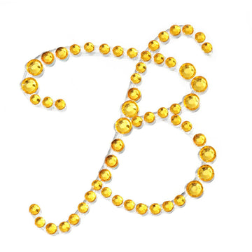 Create Unforgettable Event Decorations with Gold Rhinestone Monogram Letter B Jewel Sticker