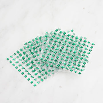 Add a Touch of Elegance with Hunter Green Star Shape Stick-On Diamond Rhinestone Stickers