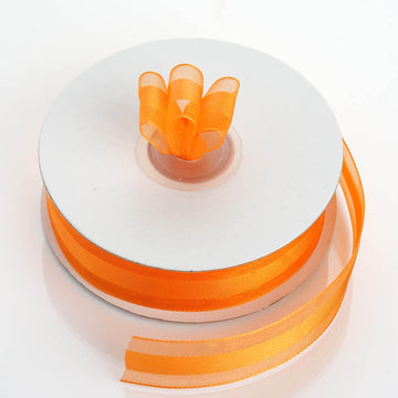 Vibrant Orange Organza Ribbon for DIY Projects