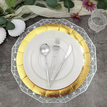 Elegant Gold Disposable Charger Plates for Stunning Table Decor