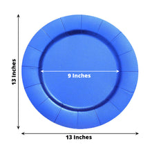 10 Pack Of 13 Inch Round Cardboard Serving Trays In Royal Blue