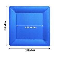 Royal Blue Cardboard Square Charger Plates