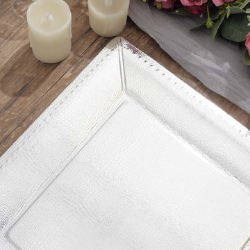 Create an Unforgettable Event with Silver Textured Charger Plates