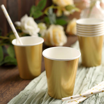 Durable and Stylish Gold Party Cups