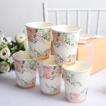 Versatile and Beautiful Peony Flower Paper Cups