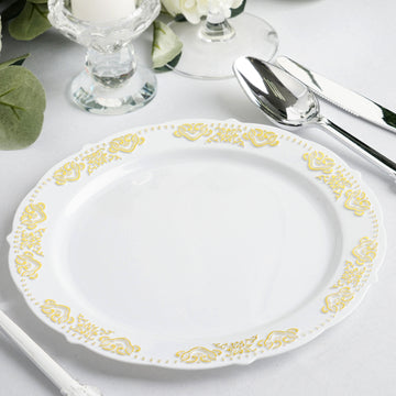 Create a Stunning Tablescape with Gold Embossed Plastic Plates