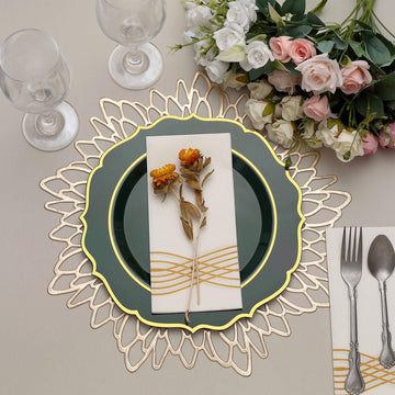 Dine in Style with Hunter Emerald Green Plastic Dinner Plates