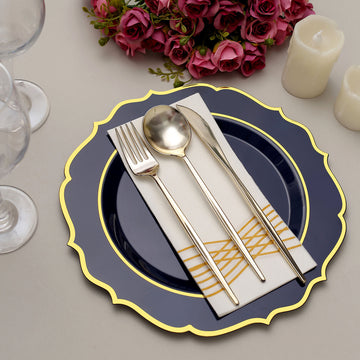 Create a Memorable Dining Experience with Navy Blue Plastic Dinner Plates