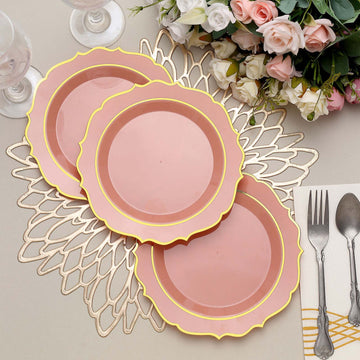 Create Unforgettable Table Settings with Dusty Rose Plastic Plates