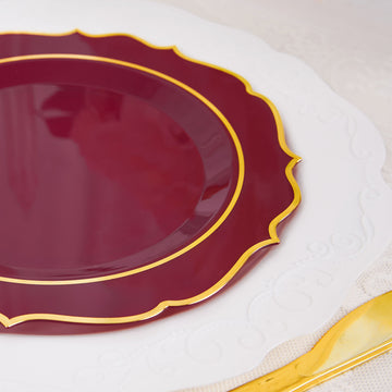 High-Quality and Affordable Burgundy Plastic Plates
