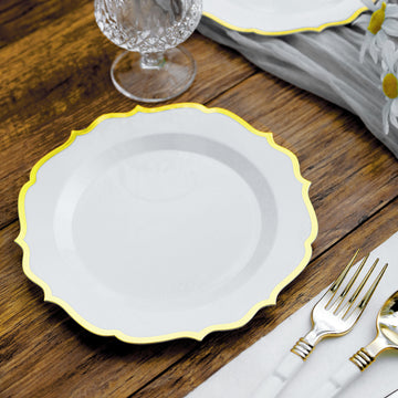 Elegant White Plastic Dessert Plates for Stylish Table Settings