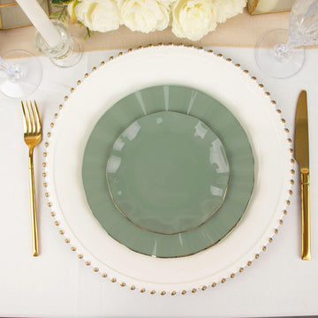 Elevate Your Table Setting with Dusty Sage Green Dessert Plates