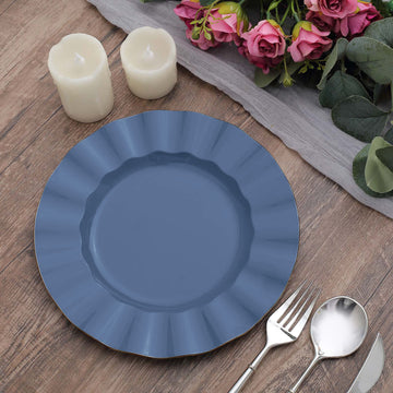Ocean Blue Hard Plastic Dinner Plates for Any Occasion