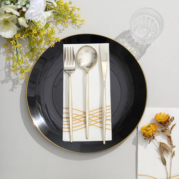 Premium Quality Black Plastic Dinner Plates for Any Occasion