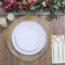 Disposable White Dinner Plates With Gold Rim 