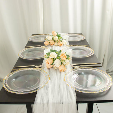 Versatile Clear/Gold Disposable Dinnerware for Any Occasion