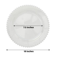 Clear Round Dinner Plates With Beaded Rim Style Made Of Hard Plastic 10 Inches