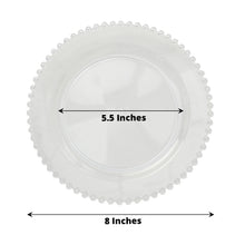 8 Inch Disposable Clear Plastic Salad Plates With Beaded Rim