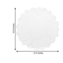 100 14 Inch White Round Lace Food Grade Paper Doilies
