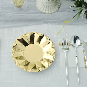 Elegant and Stylish Gold Dessert Paper Plates