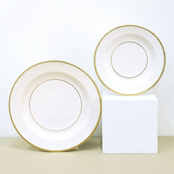 Create Unforgettable Moments with White Sunray Gold Rimmed Paper Plates
