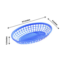 6 Colorful Oval Plastic Food Serving Trays With 50 Liners