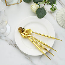 8 Inch Gold Disposable Plastic Forks Heavy Duty 24 Pack 