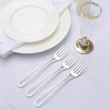 Heavy Duty Plastic Forks With Hollow Handle Style In Gold 7 Inches