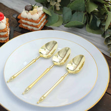Pack Of 24 Gold Disposable Plastic Utensils With Roman Column Handle