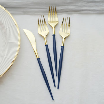 Add a Touch of Elegance with the 24 Pack Metallic Gold Modern Silverware Set