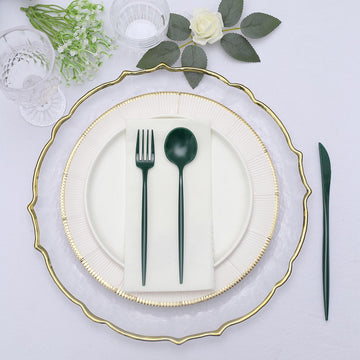 Sleek and Stylish Hunter Emerald Green Cutlery