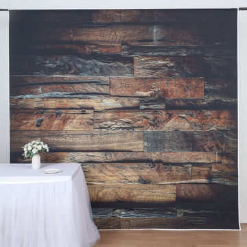 Enhance Your Photography with the Dark Brown 3D Wood Panel Vinyl Backdrop